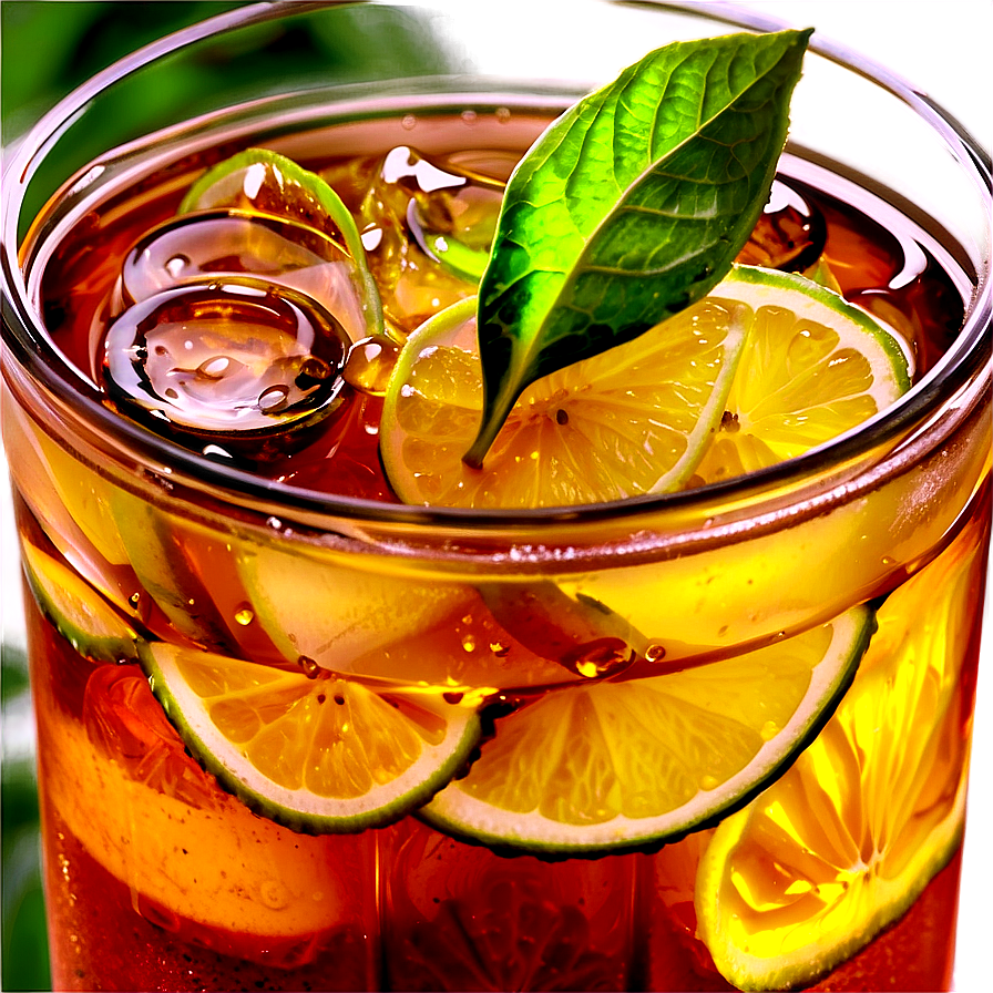 Iced Tea With Ginger Zest Png Lkf40 PNG