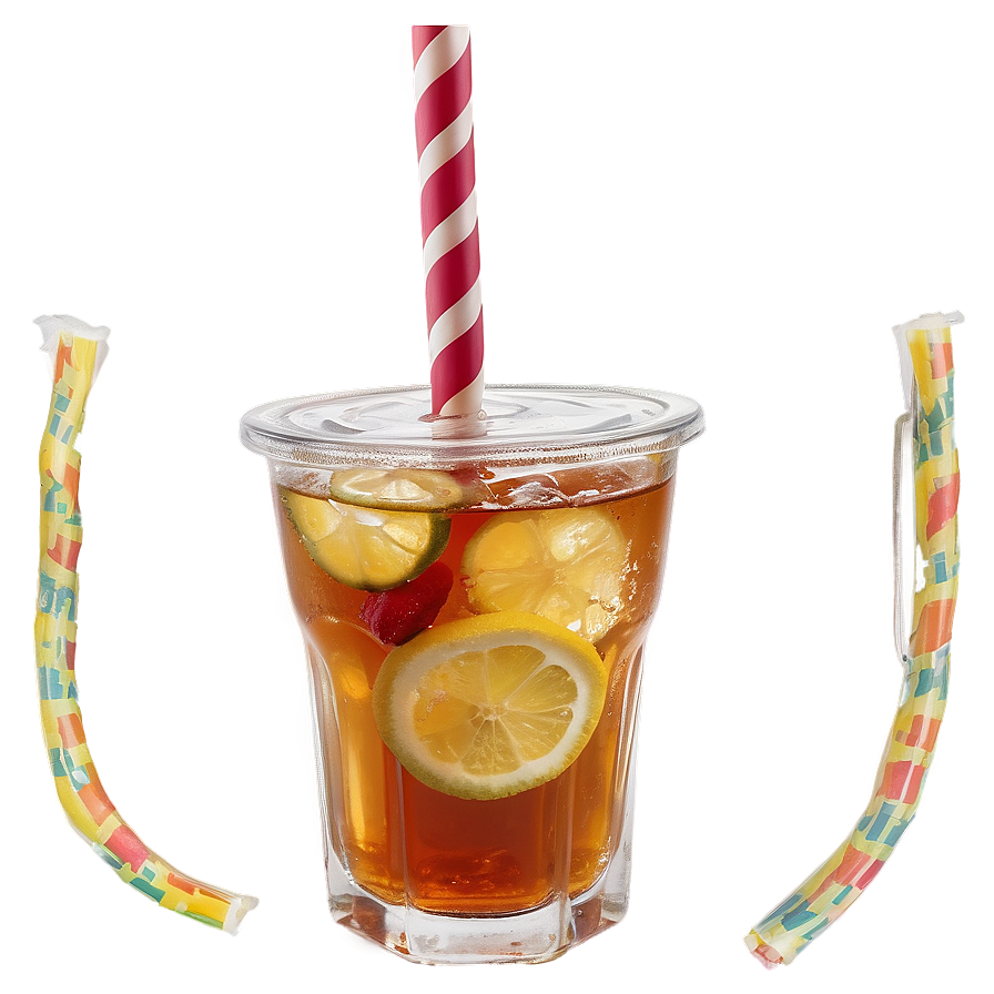 Iced Tea With Straw Png 05242024 PNG