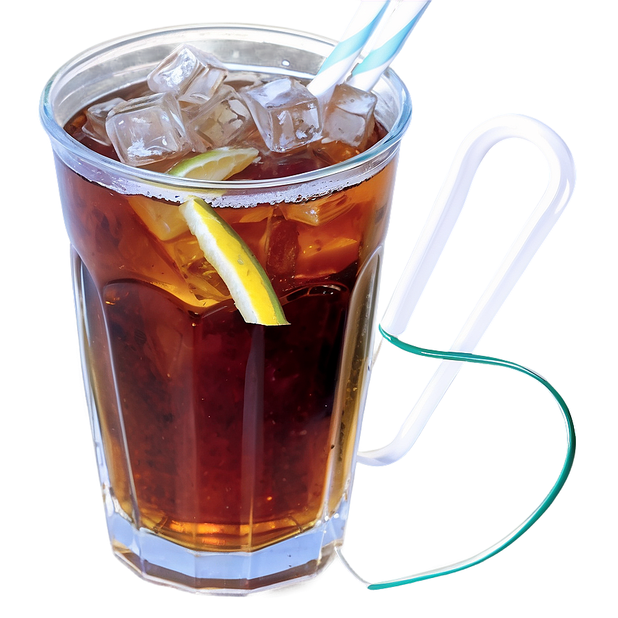 Iced Tea With Straw Png 06242024 PNG