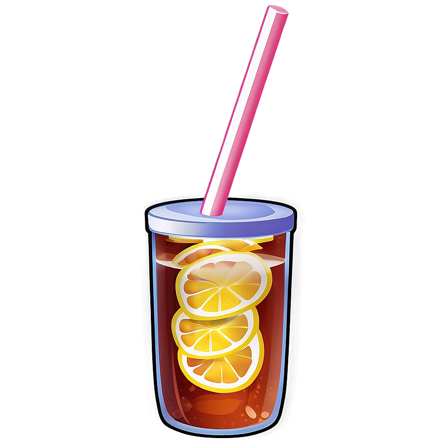 Iced Tea With Straw Png 84 PNG