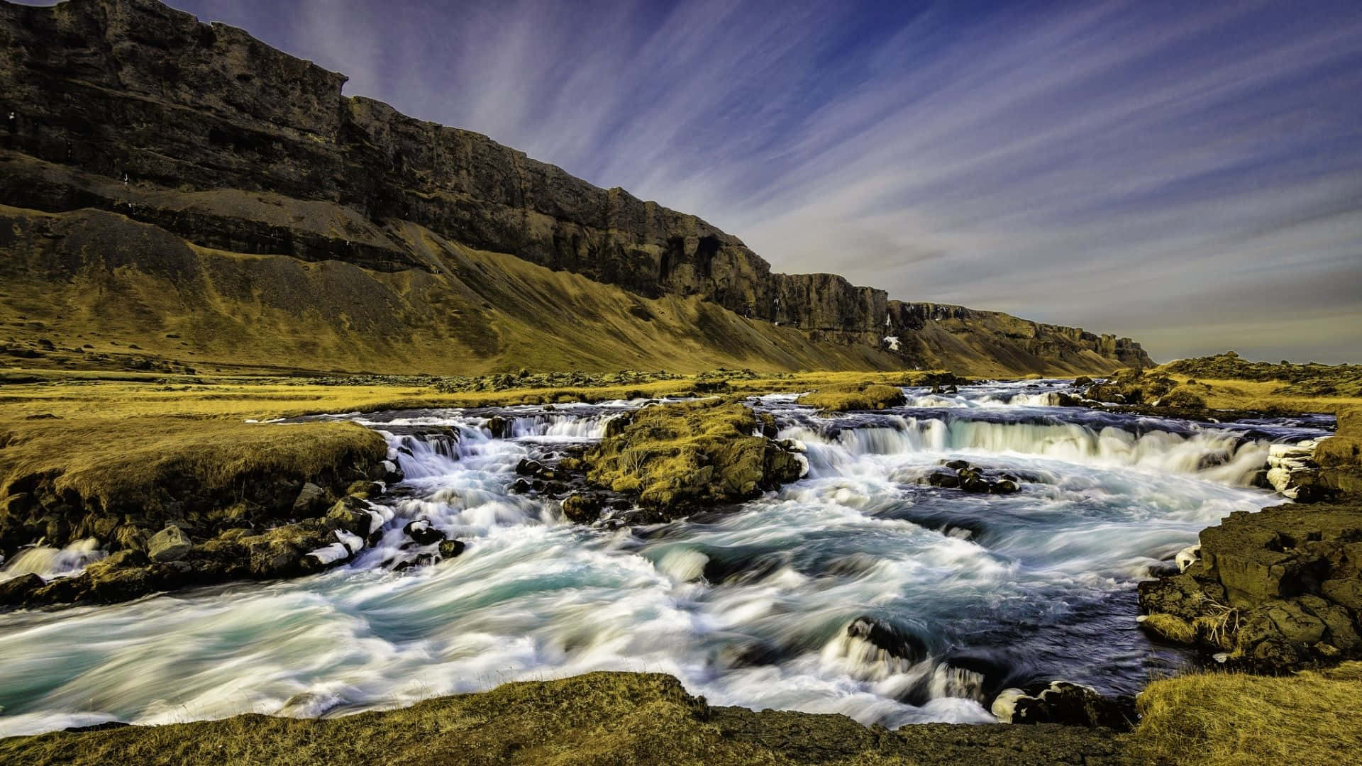 "The Tranquility of the Icelandic Landscape" Wallpaper