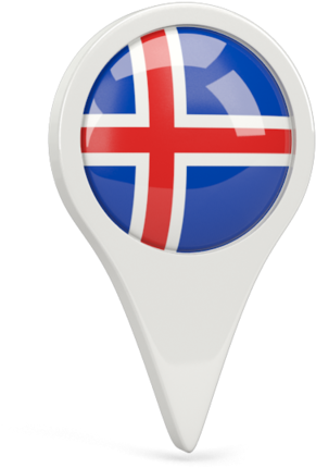 Iceland Flag Map Pin PNG