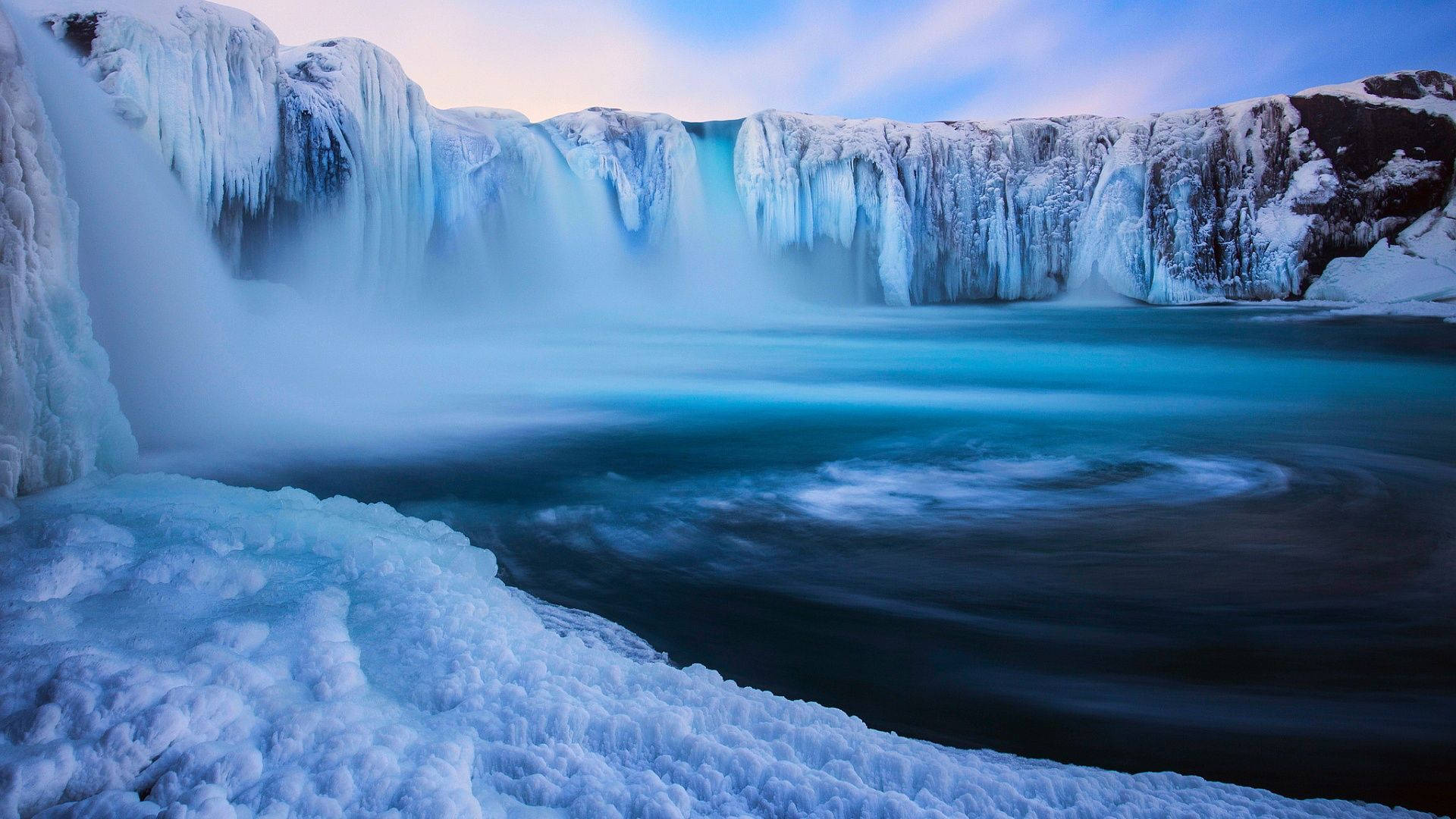 Iceland Frozen Falls