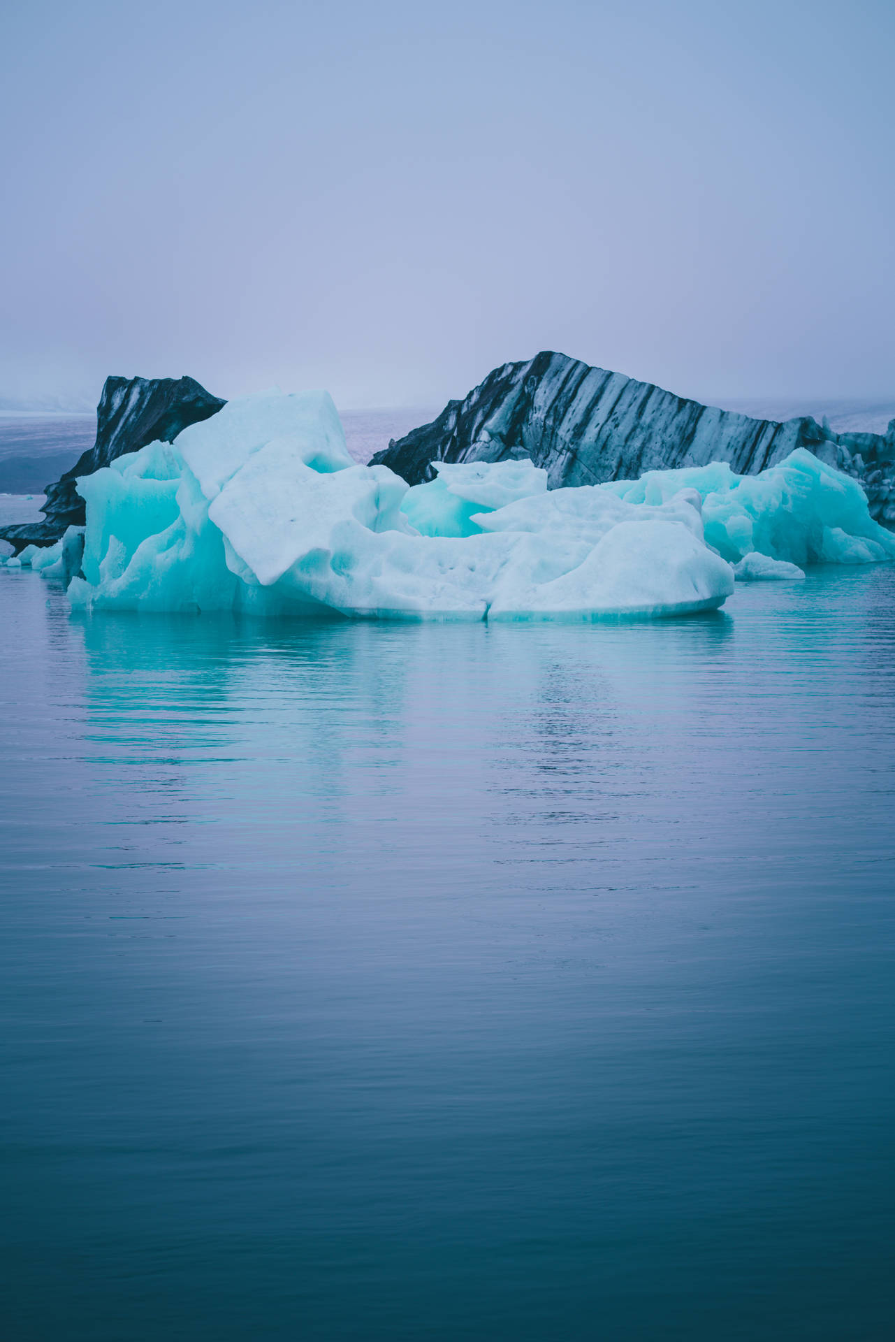 Iceland Iceberg In The Sea