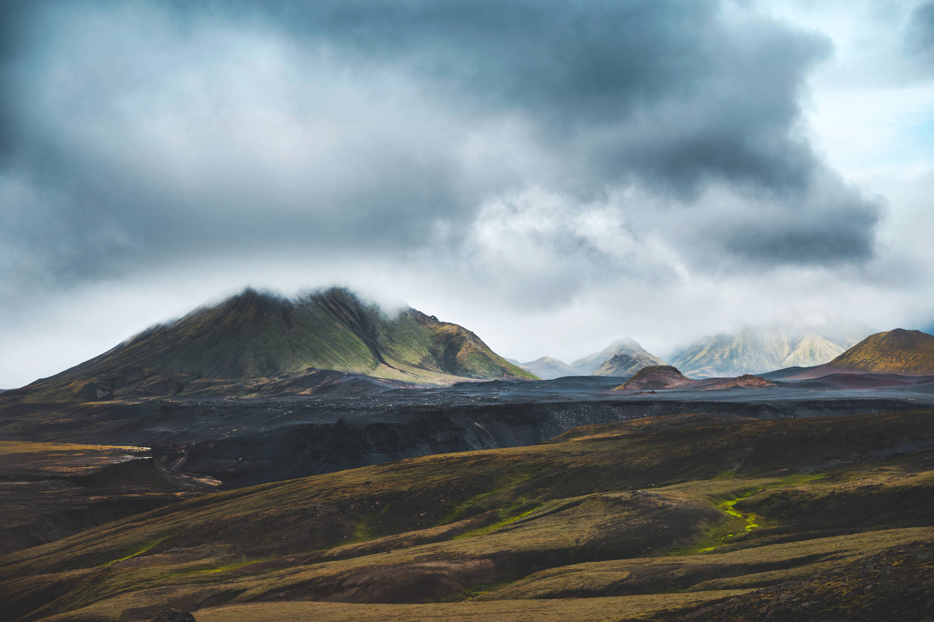 Iceland Mountain Fields