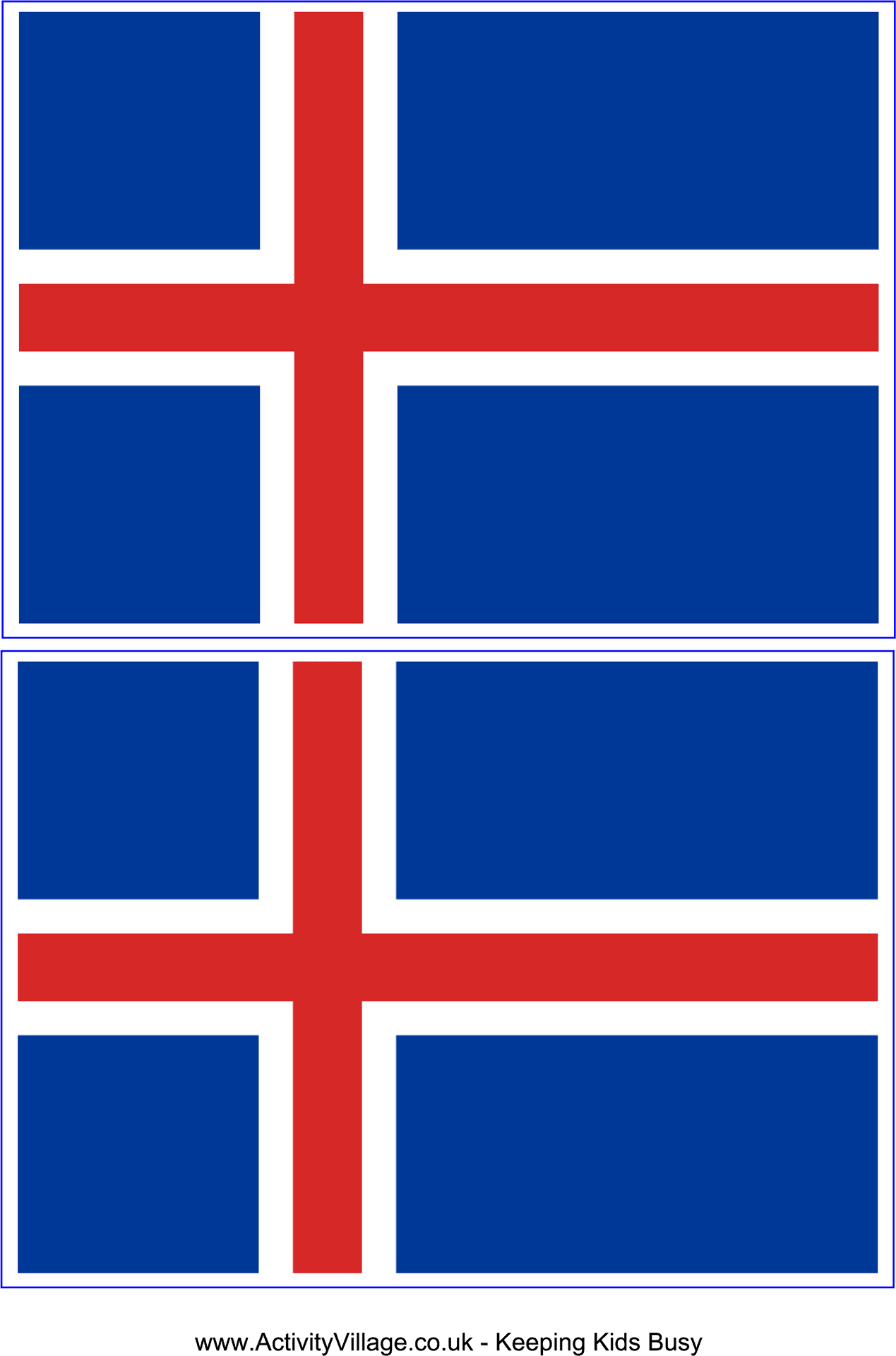 Icelandic Flag Printables PNG