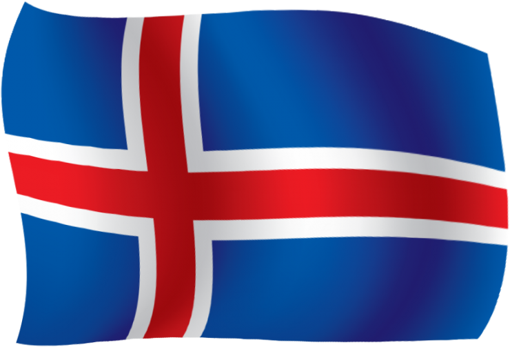 Icelandic Flag Waving PNG