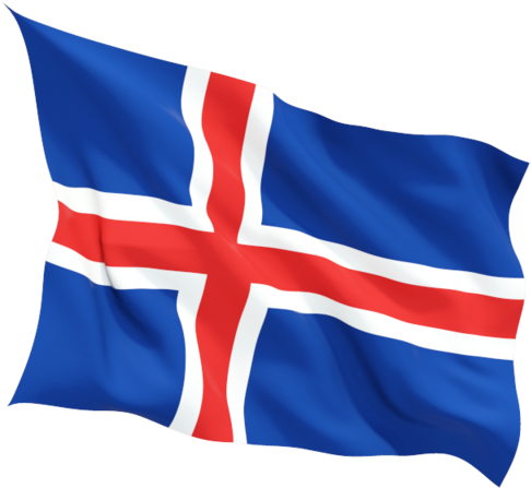 Icelandic Flag Waving PNG