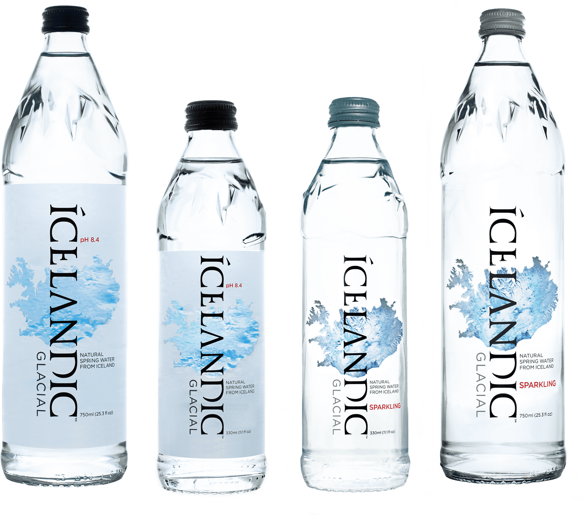 Icelandic Glacial Water Bottles PNG