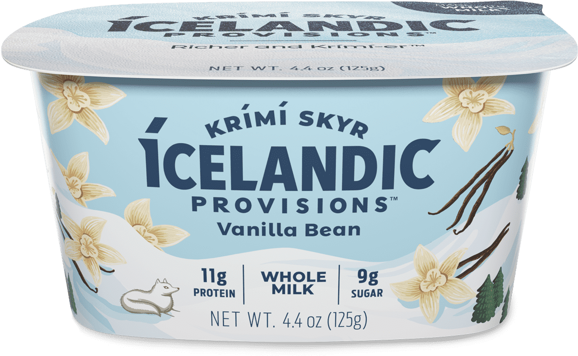 Icelandic Vanilla Bean Skyr Ice Cream Packaging PNG