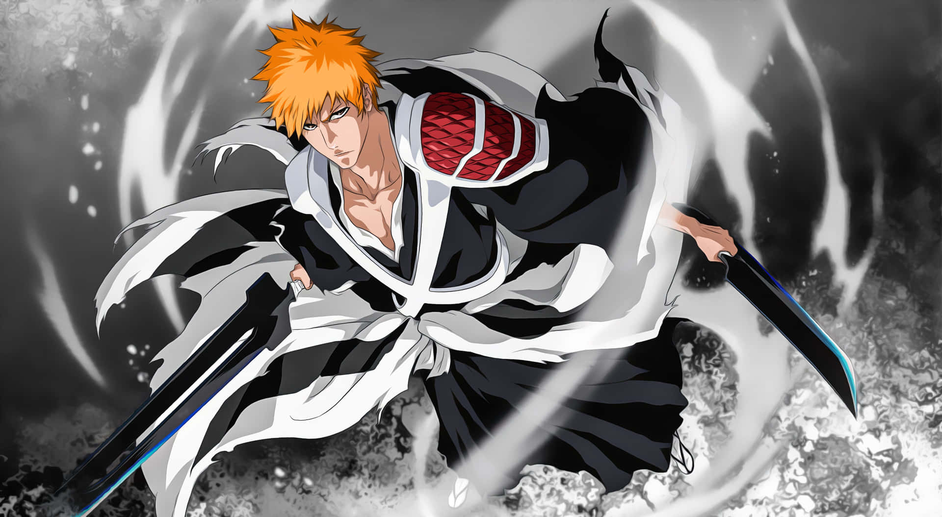 Download Intense Battle Stance Of Ichigo In 4K Resolution Wallpaper