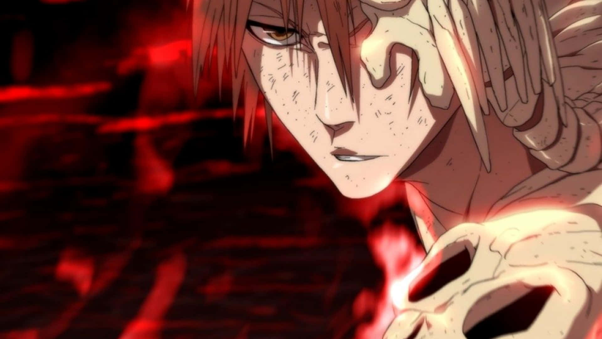 Ichigo Kurosaki in Intense Action Wallpaper