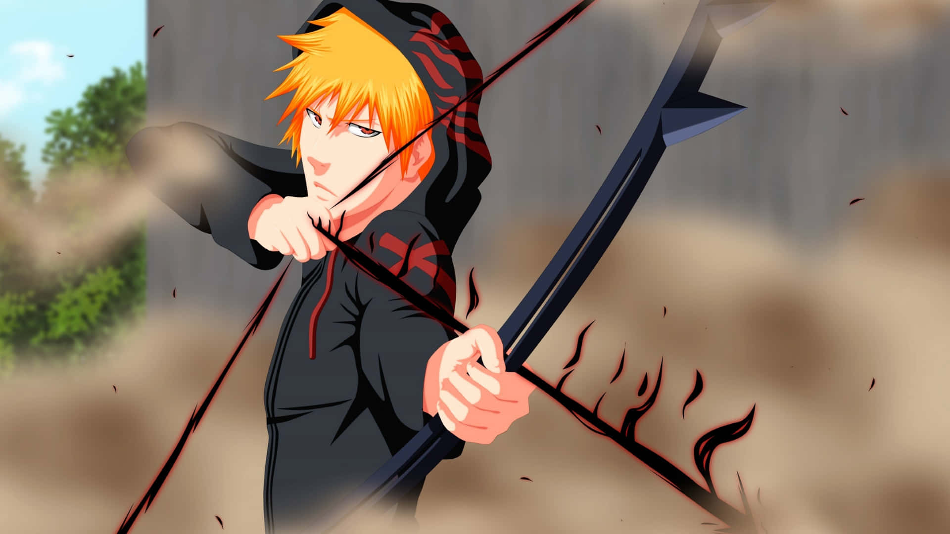 Intensiivinen Ichigo Kurosaki Eloisassa 4k-resoluutiolla Taustakuva