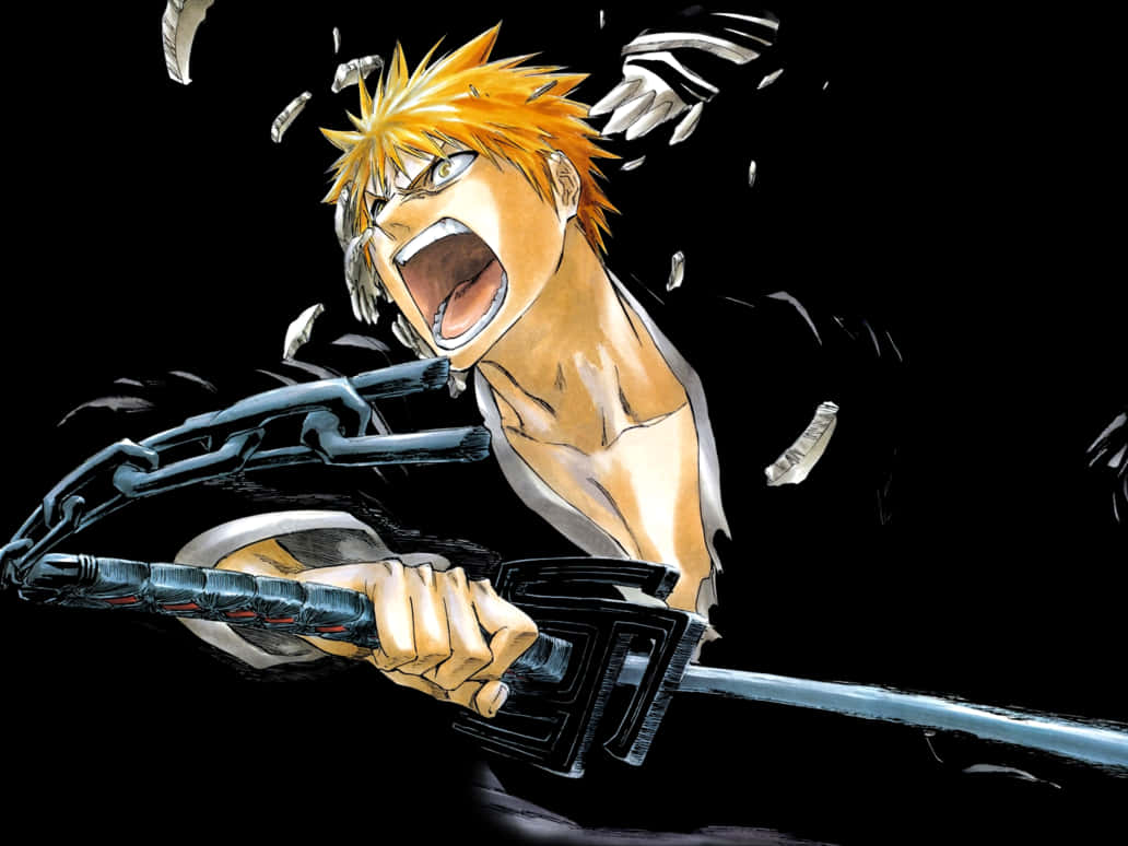 Ichigo Kurosaki Battle Cry PNG