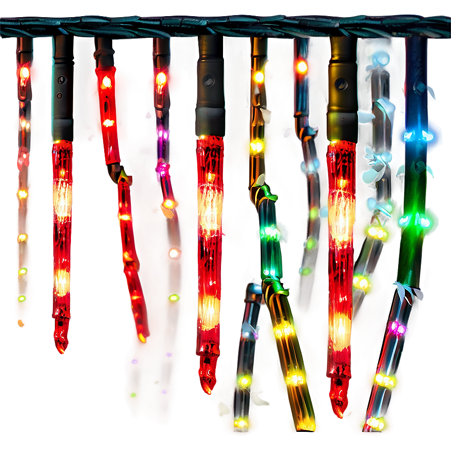 Icicle String Lights Png 05252024 PNG