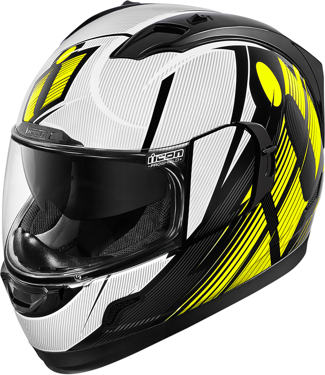 Icon Airflite Helmet Yellow Black Design PNG