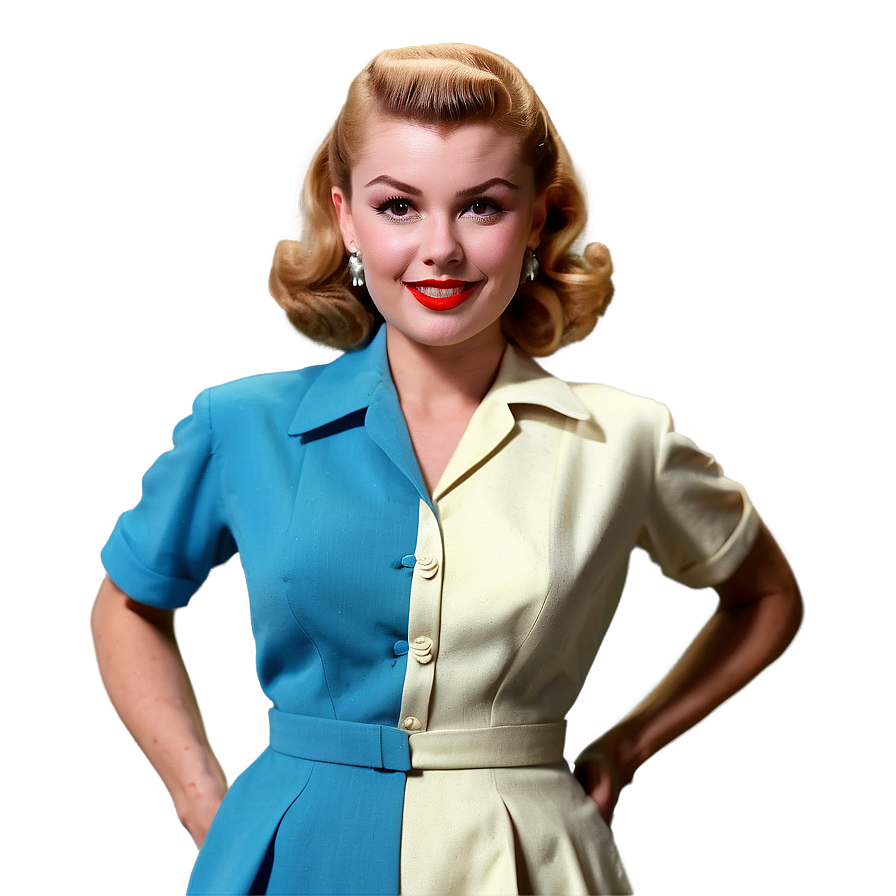 Iconic 1950s Fashion Outfits Png Mjq61 PNG