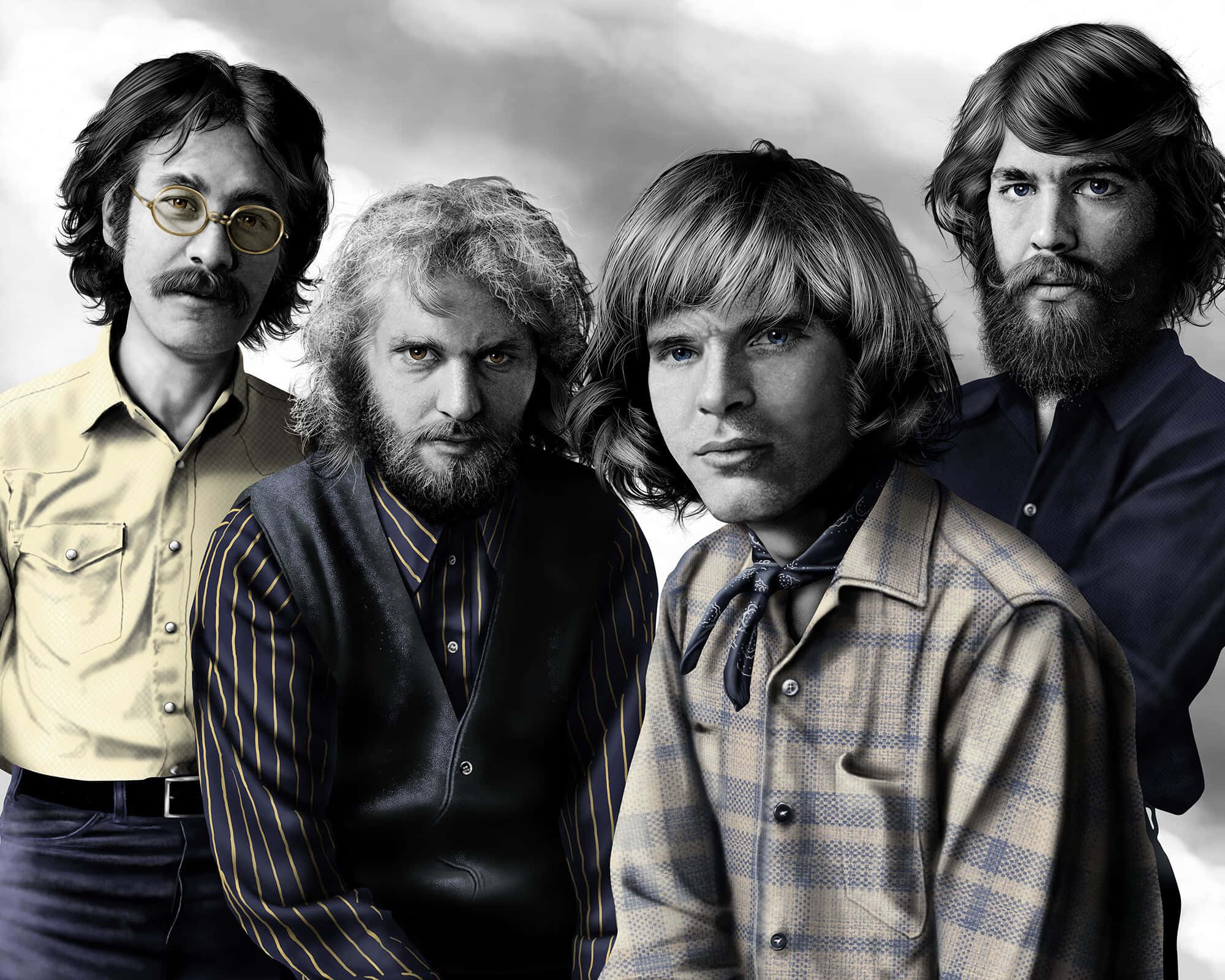 Iconische Rockband Creedence Clearwater Revival Uit De Jaren '60 Achtergrond