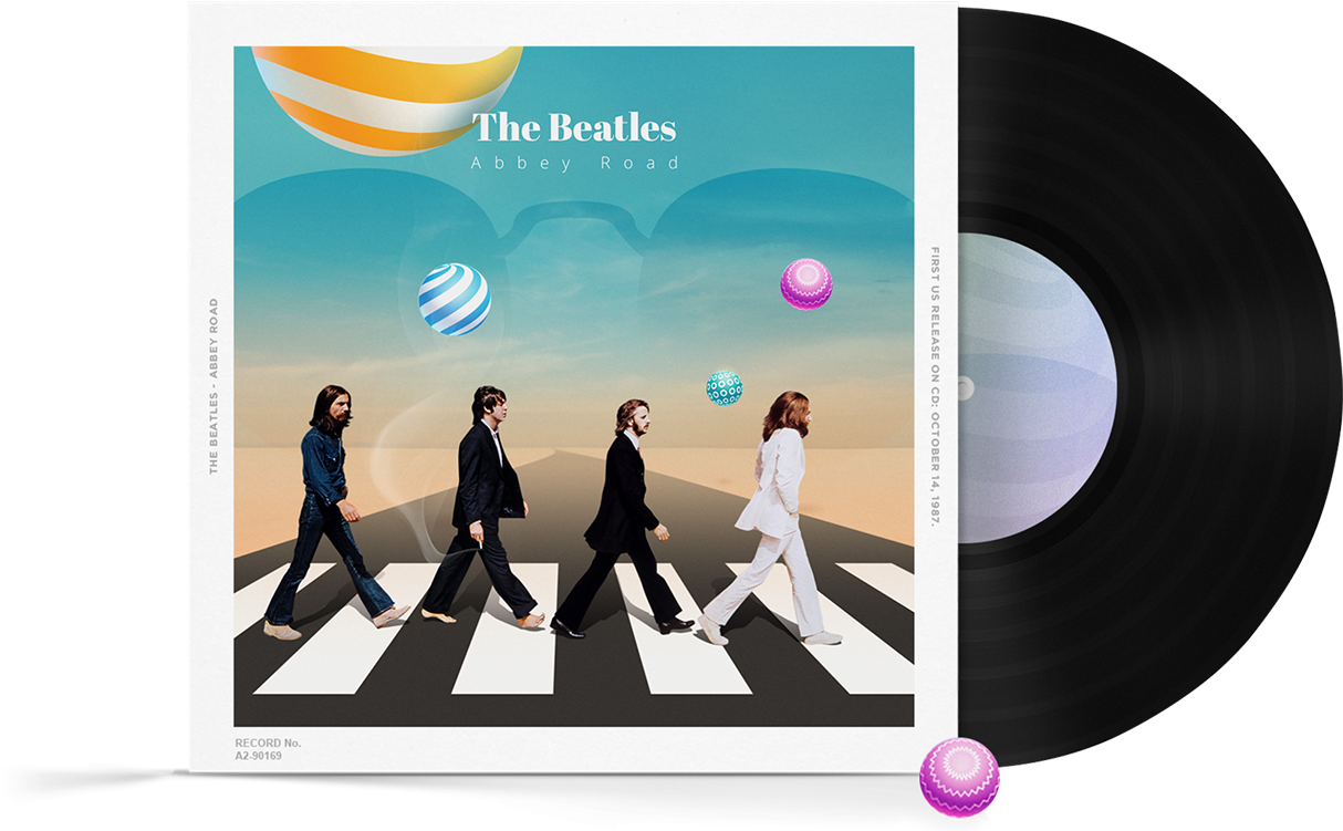 Iconic Album Crosswalk Vinyl PNG