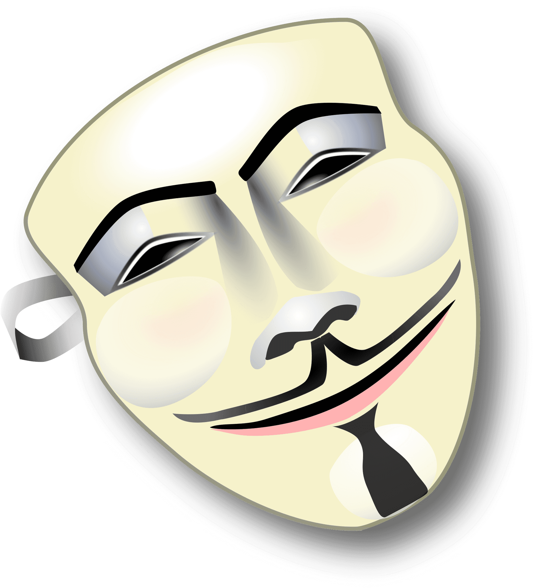 Iconic Anonymous Mask PNG