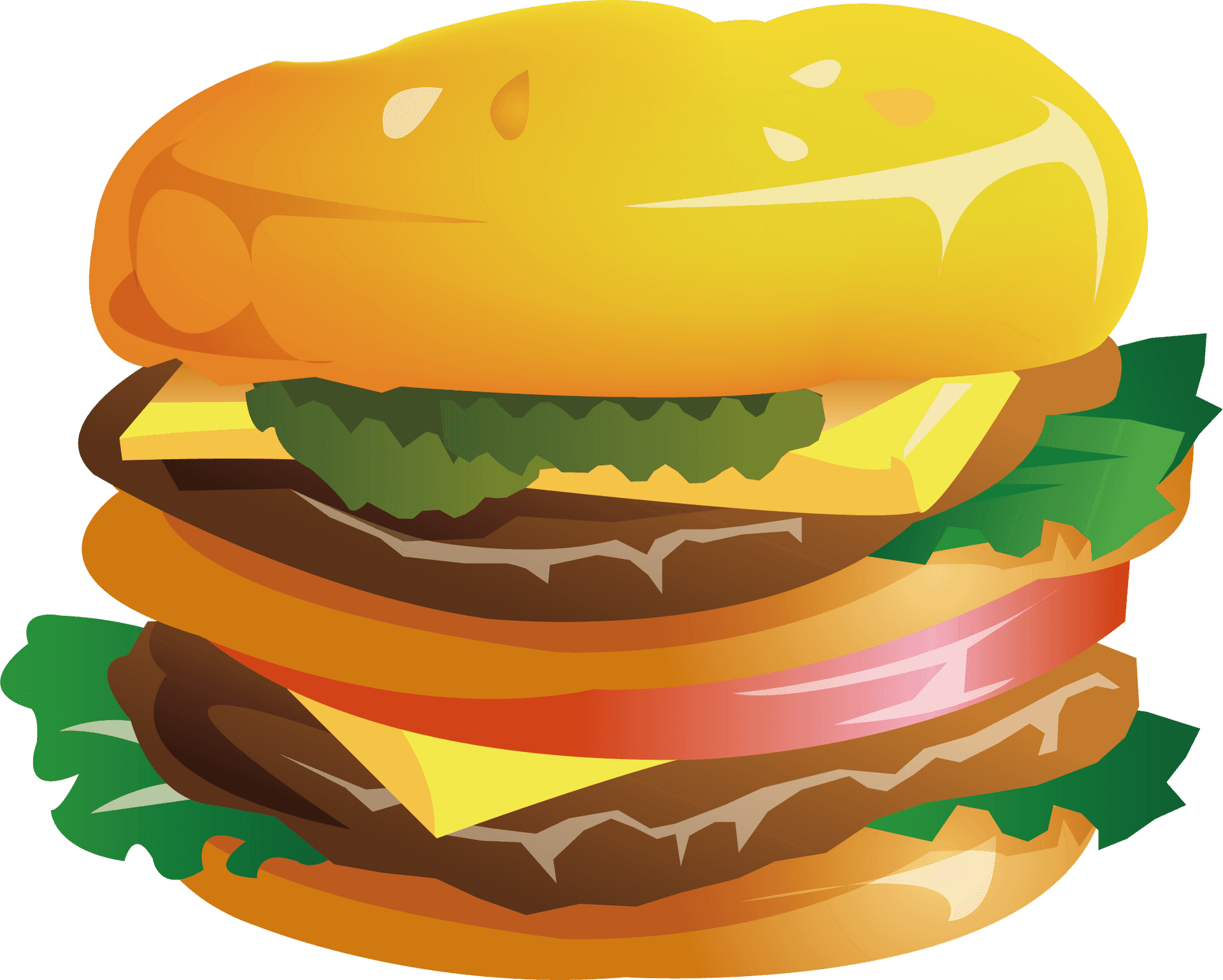 Iconic Big Mac Burger Illustration PNG