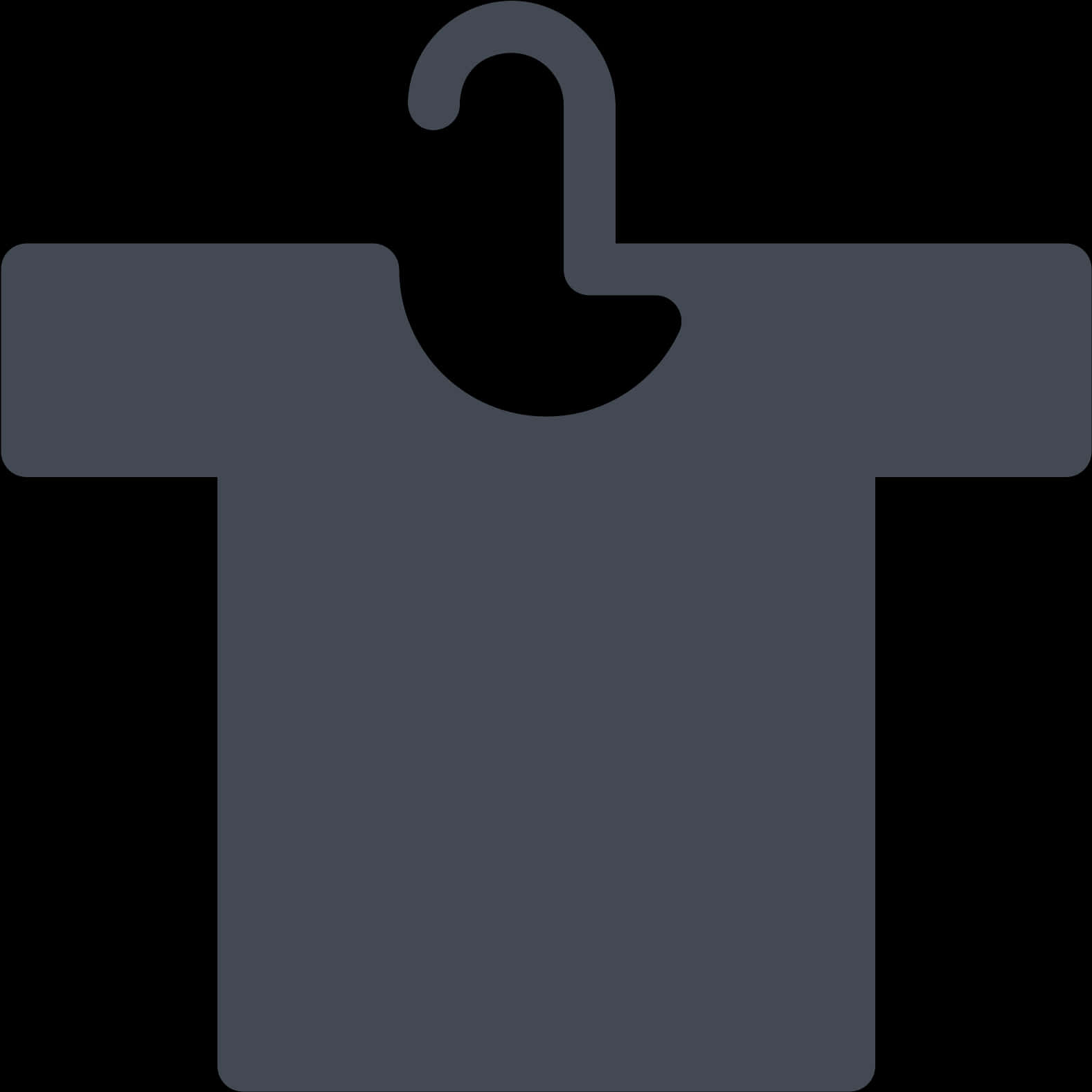 Iconic Black Hanger Graphic PNG