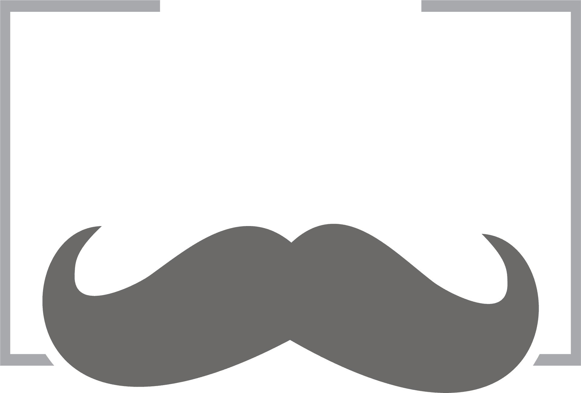 Iconic Black Moustache Graphic PNG