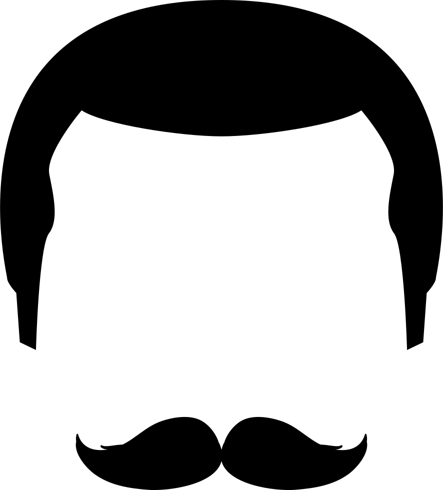 Iconic Black Moustache Graphic PNG