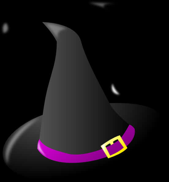 Iconic Black Witch Hat PNG