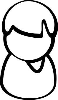 Iconic Blackand White User Avatar PNG