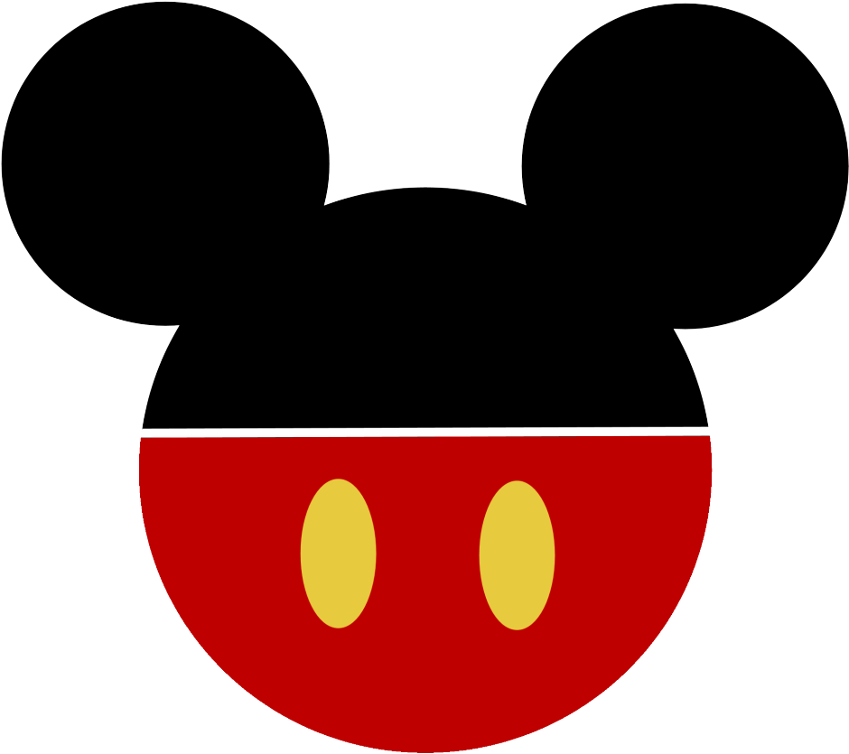 Iconic Cartoon Mouse Head Silhouette PNG