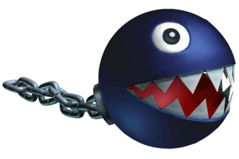Iconic Chain Chomp In Full Action Wallpaper