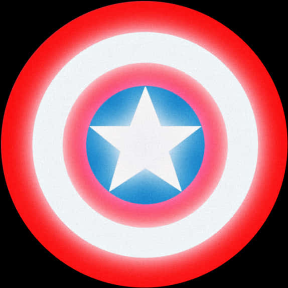 Iconic Circular Red White Blue Shield PNG