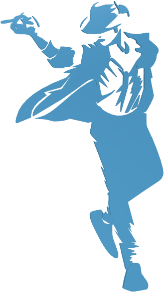 Iconic Dance Pose Silhouette PNG