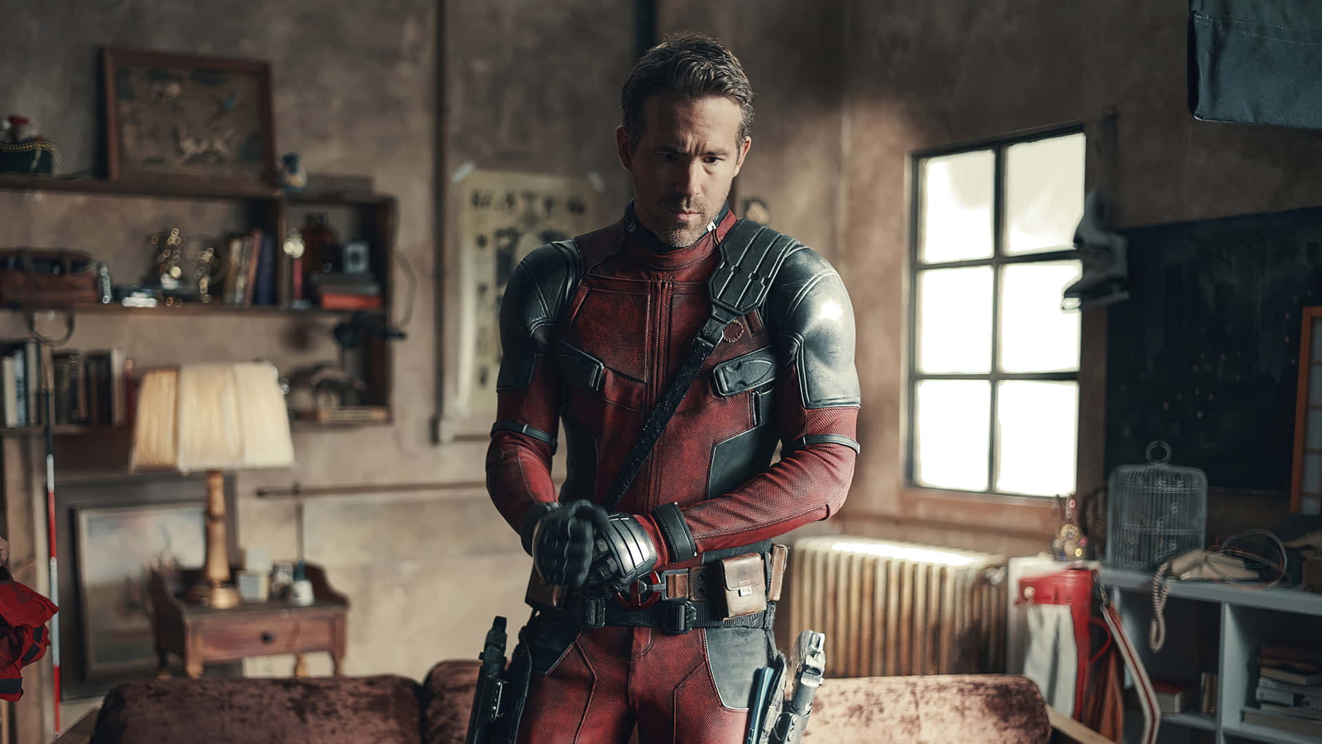 Iconic Deadpool In A Relaxed Pose