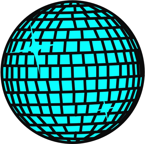 Iconic Disco Ball Illustration PNG