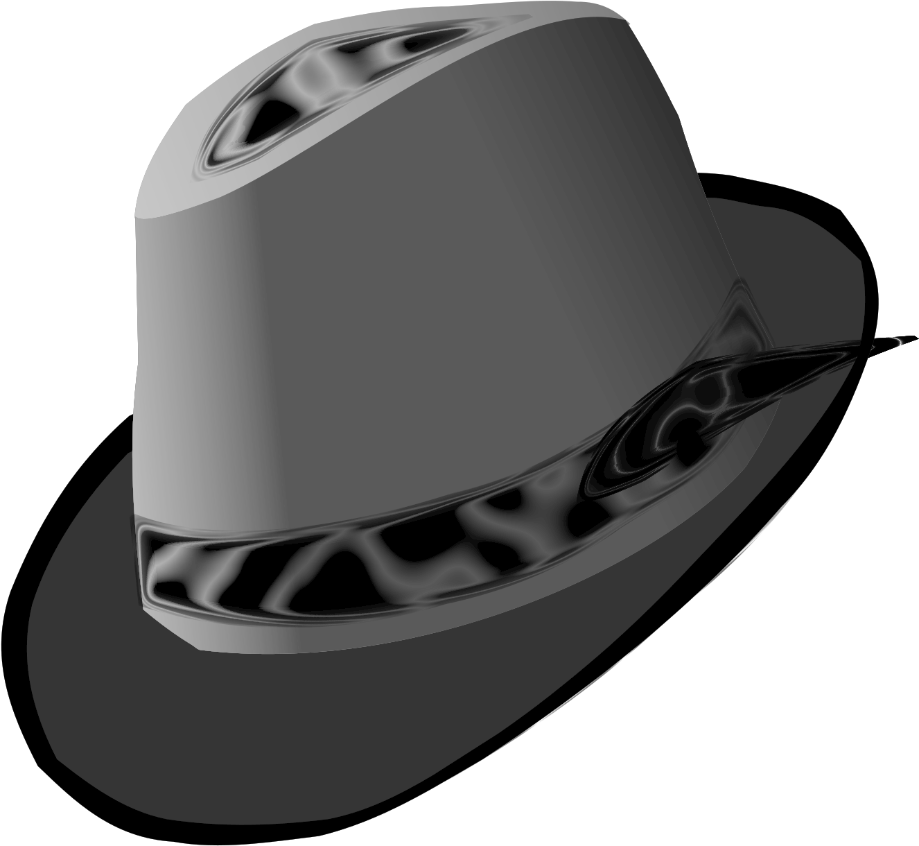 Iconic Fedora Hat3 D Render PNG