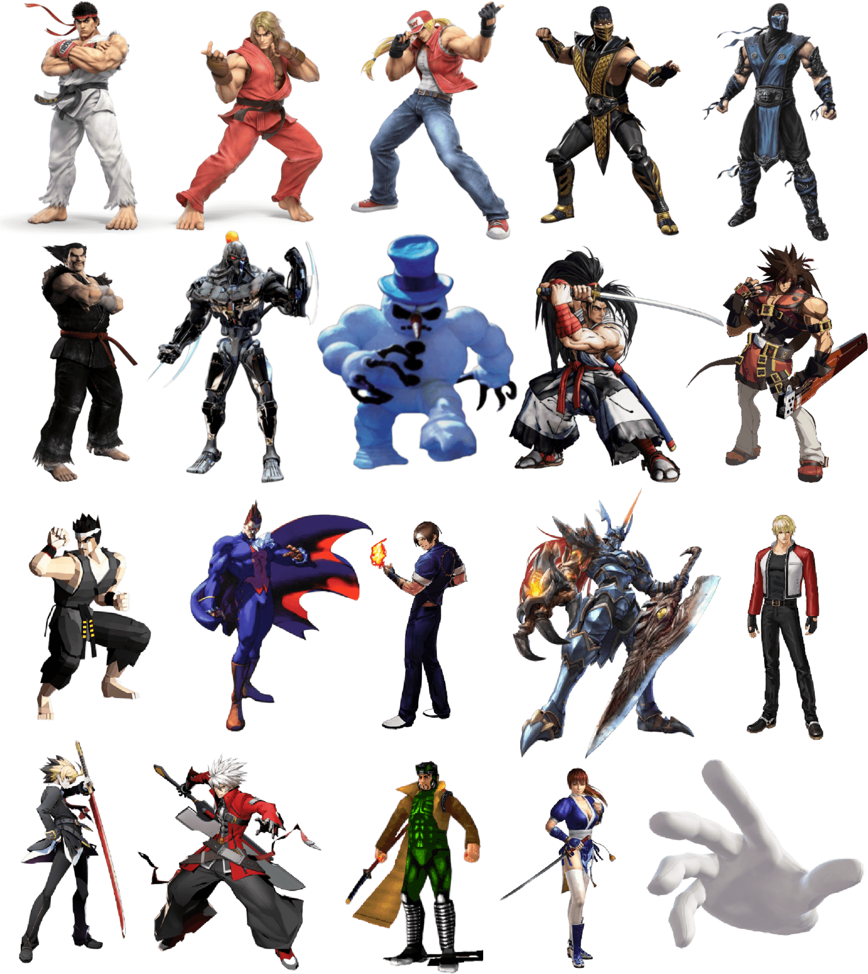 Download Iconic Fighting Game Characters Collage | Wallpapers.com