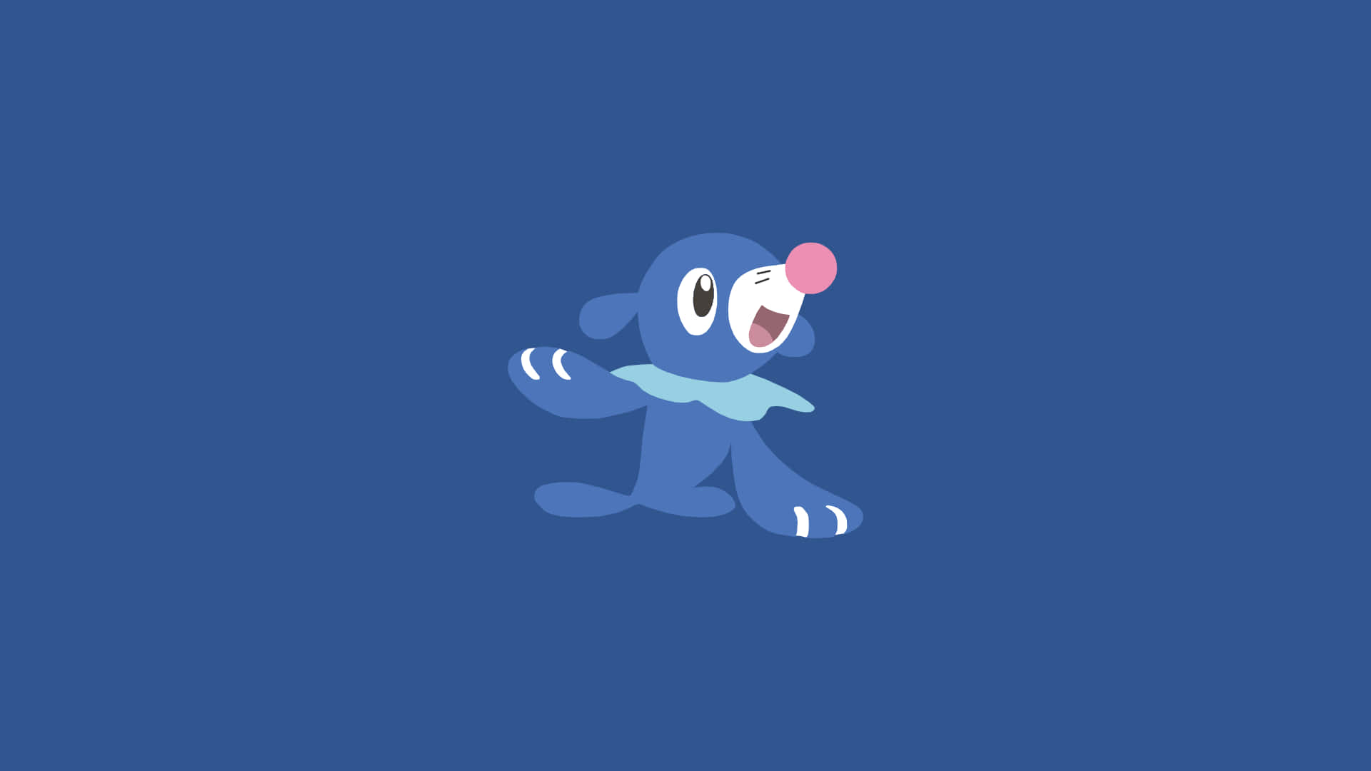 Iconic Flippers And Nose Of Popplio Wallpaper