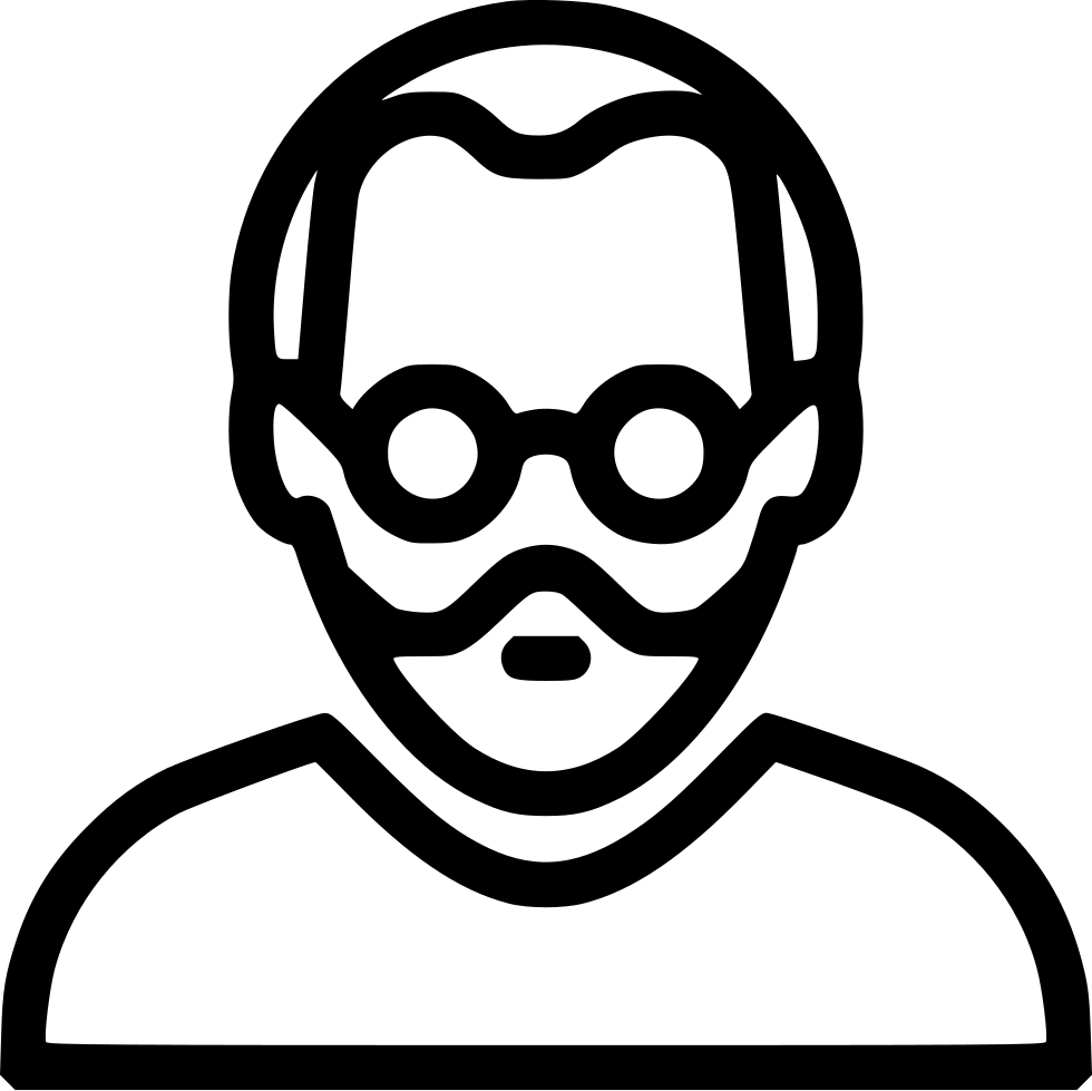 Iconic Glasses And Beard Avatar PNG