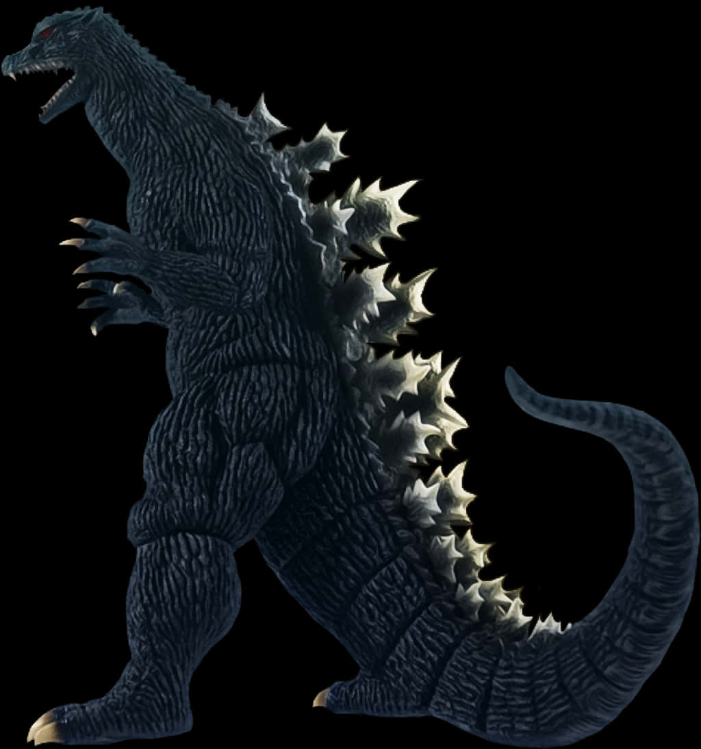 Iconic Godzilla Figure Silhouette PNG