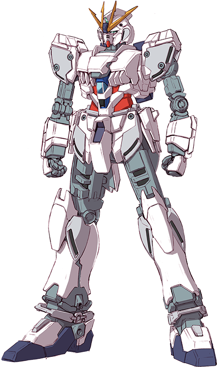 Iconic Gundam Mecha Standing PNG