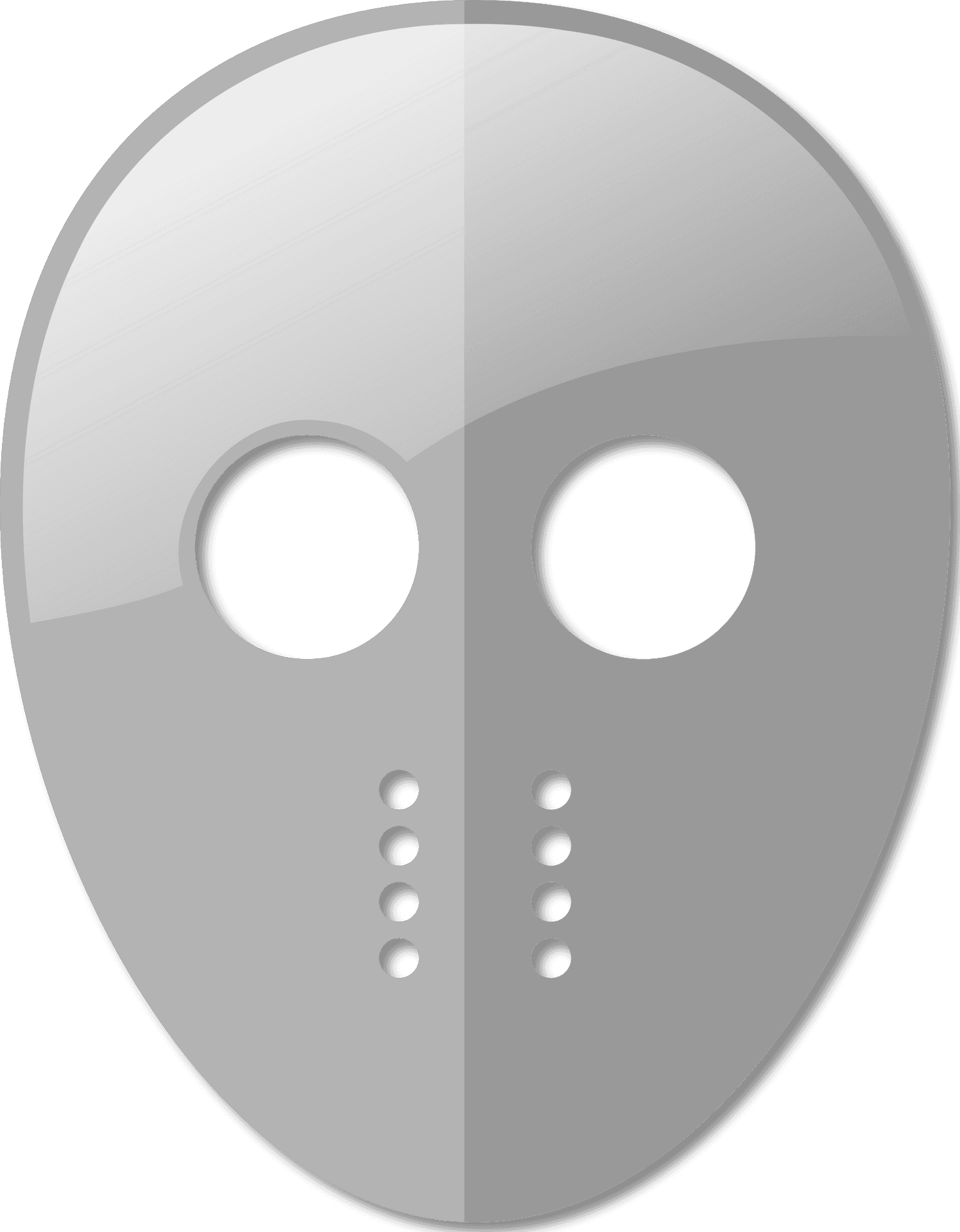 Iconic Hockey Mask Graphic PNG