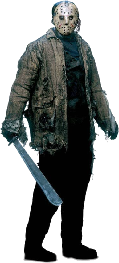 Iconic Horror Movie Characterwith Machete PNG