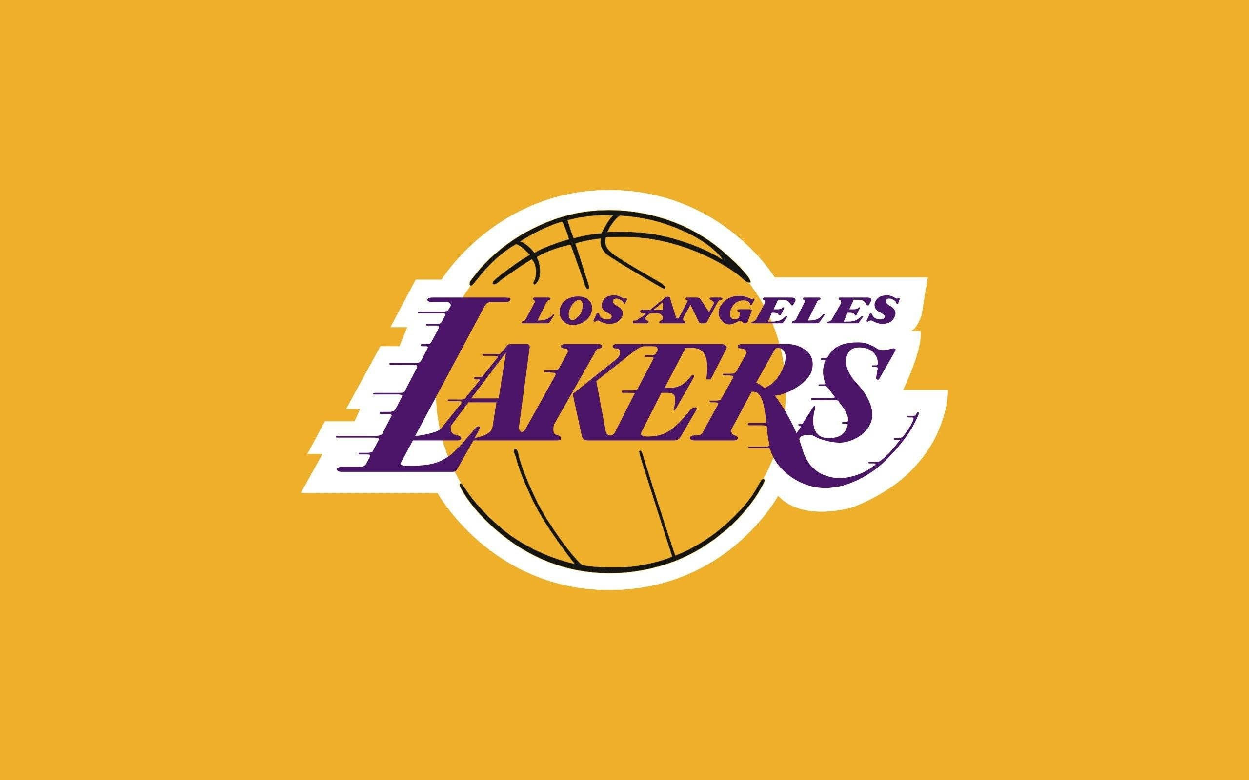 Iconic Lakers Logo Yellow Background