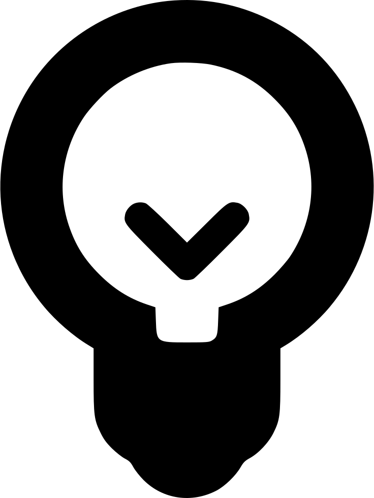 Iconic Lightbulb Idea Symbol PNG