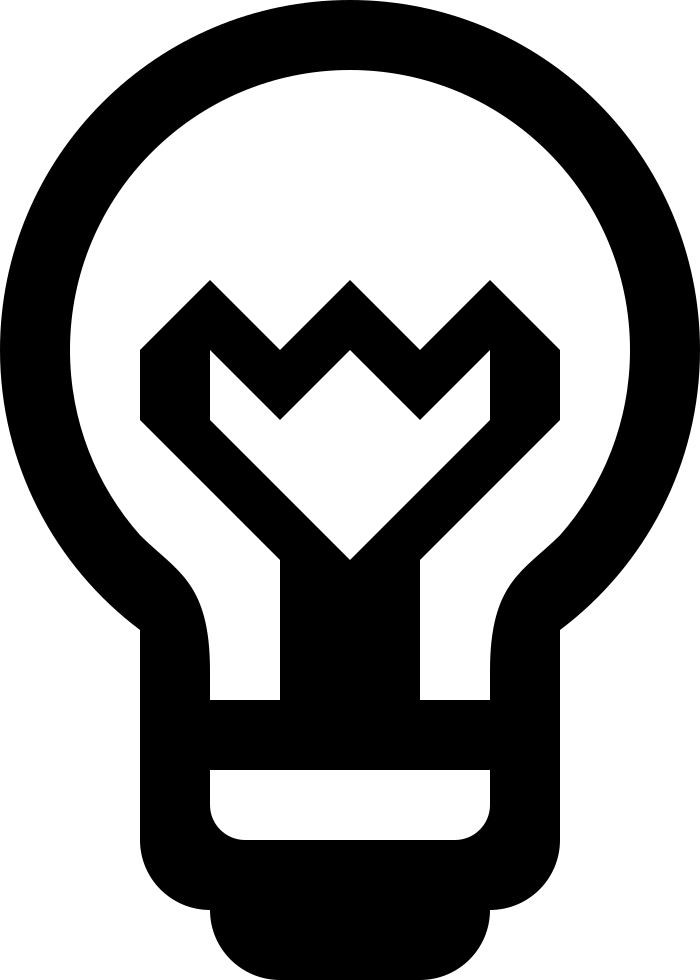 Iconic Lightbulb Outline SVG