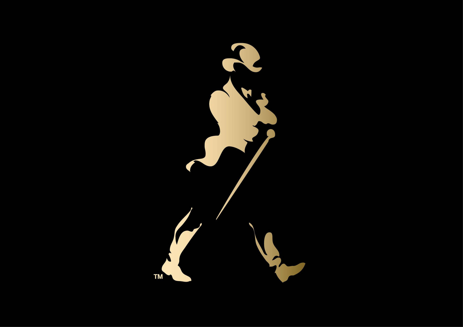 Ikonisk Logo Johnnie Walker Gold Label Gul Tape Wallpaper