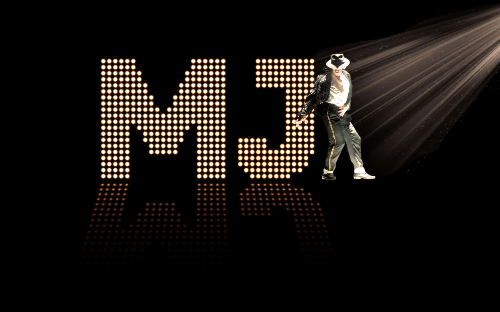 Iconic M J Posewith Lights Wallpaper