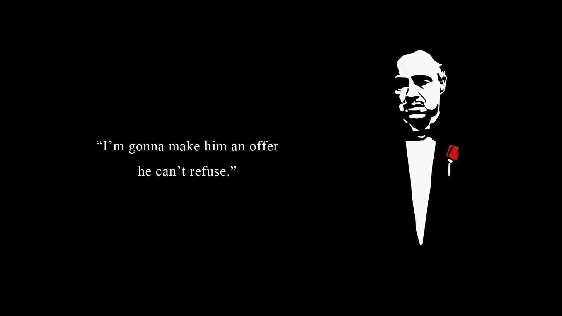 Iconic Movie Quote Black Background Wallpaper